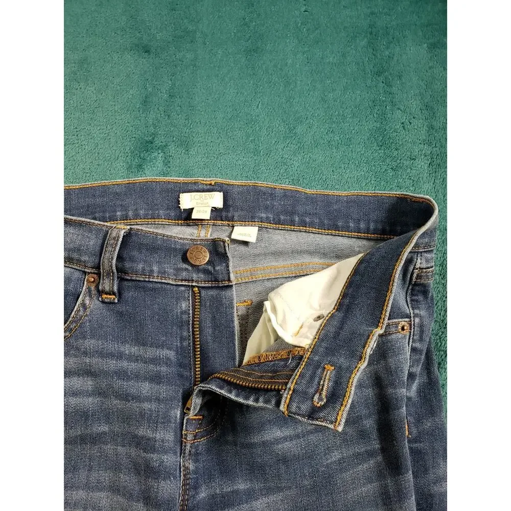 J.Crew Jeans Size 26x28 Mens Blue Pants Stretch Denim Mid Rise Straight